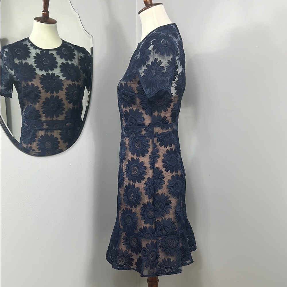 Michael Kors Navy Floral Mini Dress - Picture 7 of 12